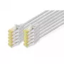 DIGITUS cabo de rede CAT6A S/FTP, 1 m, cinzento, pack de 10