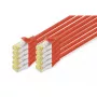 Cabo de rede DIGITUS - CAT6a - S/FTP - Snagless - 3 m - vermelho - pack de 10