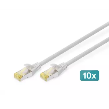 Cabo de rede DIGITUS - CAT6a - S/FTP - Snagless - 5 m - preto - pack de 10