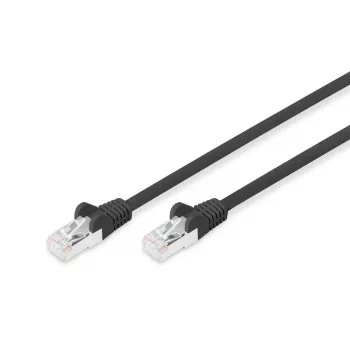 Cabo de rede DIGITUS - CAT6 - S/FTP - com bainha - 1 m - preto