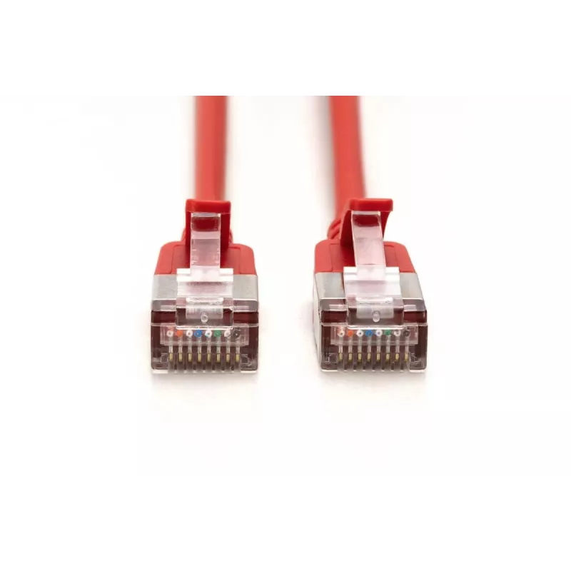 Cabo de rede fino DIGITUS - CAT6A - F-FTP - 1 m - vermelho