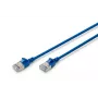 Cabo de rede fino DIGITUS - CAT6A - F-FTP - 30 cm - azul