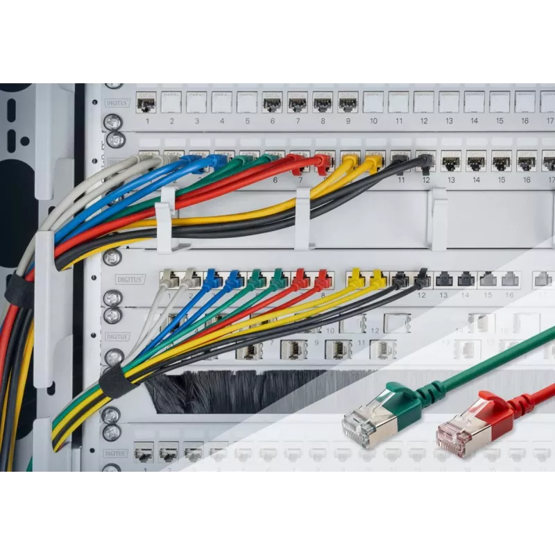 Cabo de rede fino DIGITUS - CAT6A - F-FTP - 5 m - azul