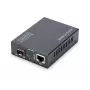 Conversor de suporte DIGITUS, SFP 10/100/1000Base-T para SFP Open Slot, incl. fonte de alimentação sem módulo SFP