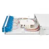 DIGITUS Caixa de emenda de fibra ótica, 1U, equipada com 12x SC Duplex, incl. parafuso M25, cassete de emenda, pigtails coloridos OS2, adaptadores