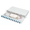DIGITUS Caixa de emenda de fibra ótica, 1U, equipada com 12x SC Duplex, incl. parafuso M25, cassete de emenda, pigtails coloridos OS2, adaptadores