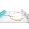 DIGITUS Caixa de emenda deslizante de fibra ótica, 1U, equipada com 6x SC Duplex, incl. parafuso M25, cassete de emenda, pigtails coloridos OM3, adaptadores