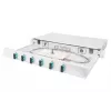 DIGITUS Caixa de emenda deslizante de fibra ótica, 1U, equipada com 6x SC Duplex, incl. parafuso M25, cassete de emenda, pigtails coloridos OM3, adaptadores