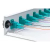 DIGITUS caixa de fusão de fibra ótica, 1HE, equipada com 12x LC-Duplex, incl. parafusos M25, cassete de fusão OM3, pigtails coloridos, adaptador