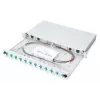 DIGITUS caixa de fusão de fibra ótica, 1HE, equipada com 12x LC-Duplex, incl. parafusos M25, cassete de fusão OM3, pigtails coloridos, adaptador