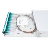 DIGITUS caixa de fusão de fibra ótica, 1HE, equipada com 12x LC-Duplex, incl. parafusos M25, cassete de fusão OM3, pigtails coloridos, adaptador
