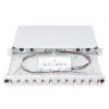 DIGITUS Caixa de emenda deslizante de fibra ótica, 1U, equipada com 12x LC Duplex, incl. parafuso M25, cassete de emenda, pigtails coloridos OM4, adaptadores