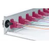 DIGITUS Caixa de emenda deslizante de fibra ótica, 1U, equipada com 12x LC Duplex, incl. parafuso M25, cassete de emenda, pigtails coloridos OM4, adaptadores