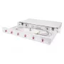 Caixa de fusão de fibra ótica DIGITUS de encaixe, 1HE, equipada com 6x LC-Duplex, incl. parafuso M 25, cassete de fusão OM4 pigtails coloridos, adaptador