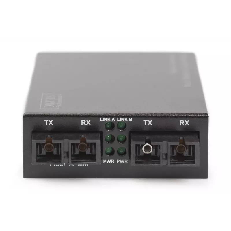DIGITUS Conversor de mídia Multimodo/Monomodo Gigabit, comprimento de onda: 850 nm 1310 nm 20 km