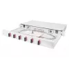 DIGITUS Caixa de emenda de fibra ótica SC OM4 1U 6xSC-DX cassete pigtails acopladores