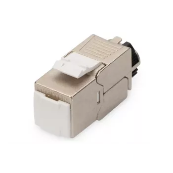 DIGITUS Keystone Jack CAT6a - blindado, conexão sem ferramentas - gestor de cabos inteligente - 24 unidades