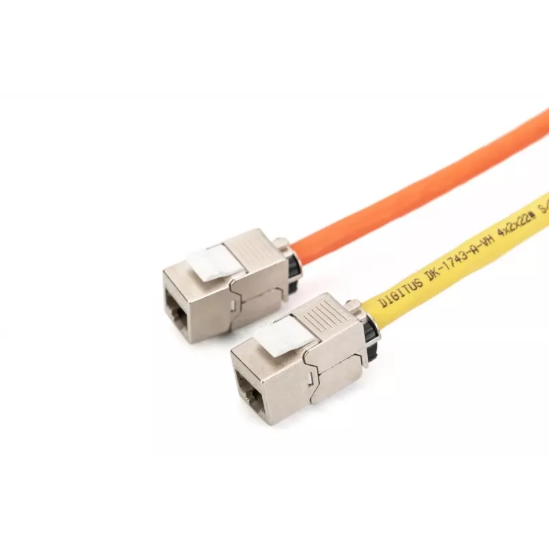 DIGITUS Keystone Jack CAT6a - blindado, conexão sem ferramentas - gestor de cabos inteligente - 24 unidades