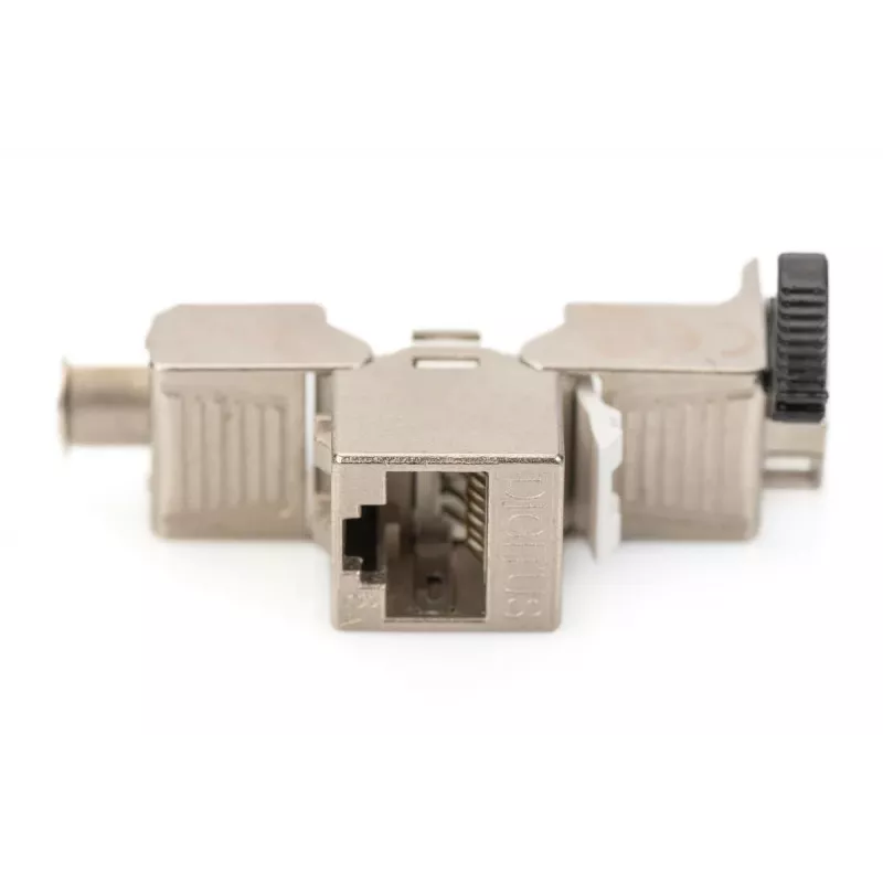 DIGITUS Keystone Jack CAT6a - blindado, conexão sem ferramentas - gestor de cabos inteligente - 24 unidades