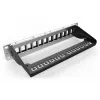DIGITUS DN-91420 patch panel modular, 12 portas, blindado, vazio, 1U, 10" (254 mm), preto RAL 9005