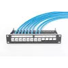 DIGITUS DN-91420 patch panel modular, 12 portas, blindado, vazio, 1U, 10" (254 mm), preto RAL 9005