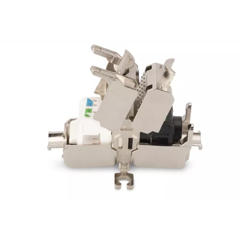 DIGITUS Acoplador de terminação de campo CAT6A, 500 MHz para AWG 22-26, design Keystone totalmente blindado, 26x35x80 mm