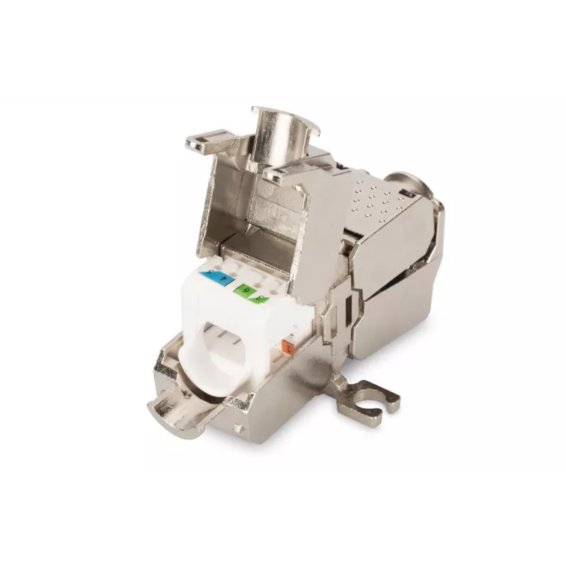 DIGITUS Acoplador de terminação de campo CAT6A, 500 MHz para AWG 22-26, design Keystone totalmente blindado, 26x35x80 mm