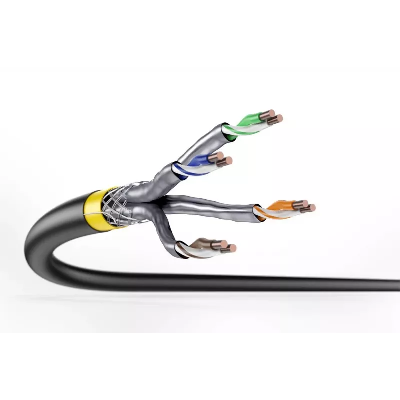 DIGITUS Cabo de instalação - CAT 7A - S/FTP - AWG 22/1 simplex - 500m - amarelo - Dca-s1a d1 a1