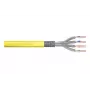 DIGITUS Cabo de instalação - Cat 7a - S/FTP - AWG 22/1 Simplex - 100 m - Amarelo