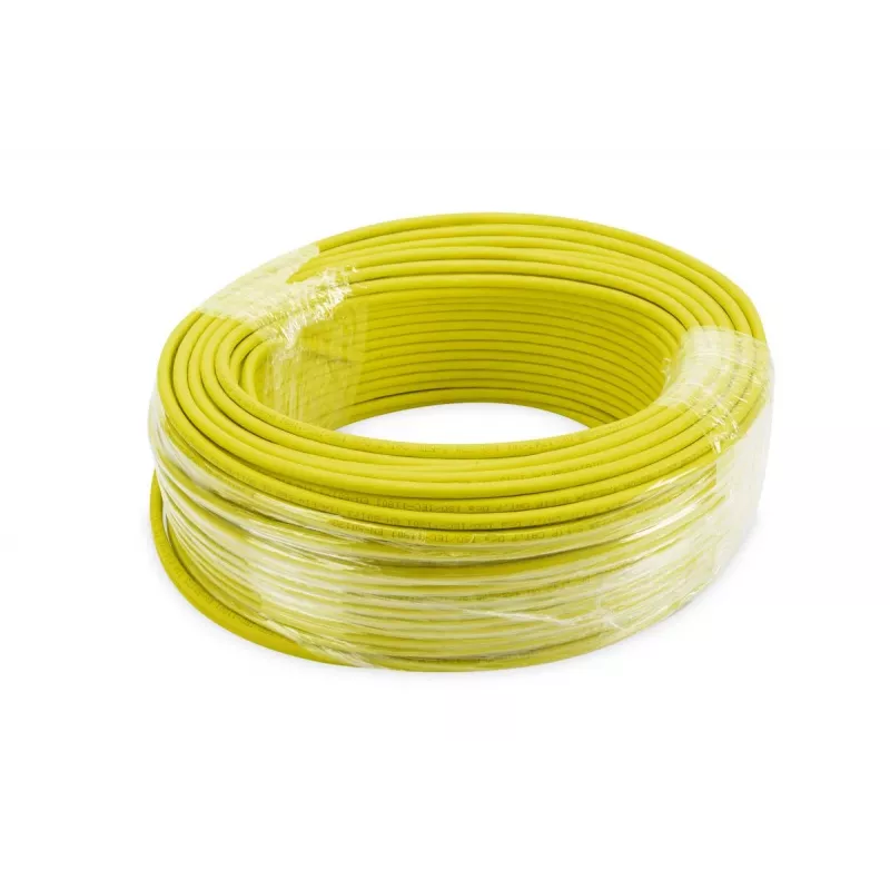 DIGITUS Cabo de instalação - Cat 7a - S/FTP - AWG 22/1 Simplex - 100 m - Amarelo