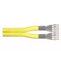 DIGITUS Cabo de instalação - Cat 7a - S/FTP - AWG 22/1 Duplex - 100 m - Amarelo