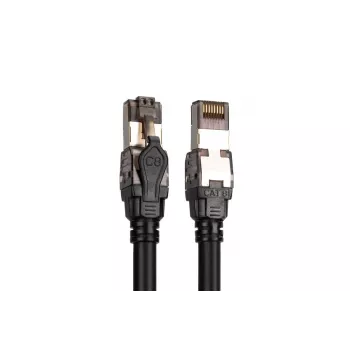 DIGITUS Cabo de patch - Cat. 8.1 - S/FTP - AWG 24/7 - 5m - Preto