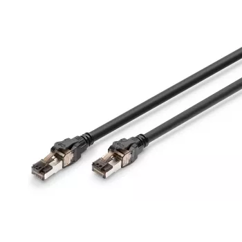 DIGITUS Cabo de patch - Cat 8.1 - S/FTP - AWG 24/7 - 2m - Preto