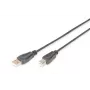 DIGITUS Cabo USB 2.0 Type-A-B M/m 3m conforme USB 2.0