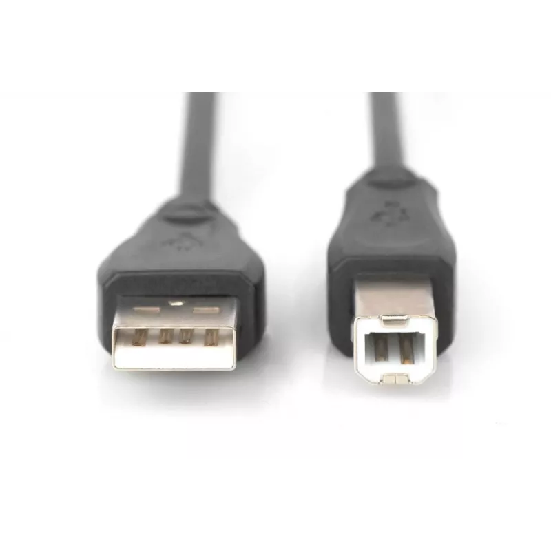 DIGITUS Cabo USB 2.0 Type-A-B M/m 3m conforme USB 2.0