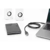 Cabo de ligação USB DIGITUS ASSMANN Type-C para A M/M, 1 m totalmente equipado, Gen2, 3A, 10GB, versão 3.1, CE, preto