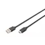 Cabo de ligação USB DIGITUS ASSMANN Type-C para A ficha/ficha, 3 m, 3A, 480 MB/s, versão 2.0, preto