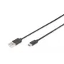 Cabo de ligação USB DIGITUS ASSMANN Type-C para A M/M, 2 m 3A, 480MB, versão 2.0, preto