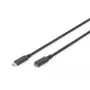 DIGITUS AK-300210-020-S cabo de extensão USB-C, USB 2.0, USB-C macho/fêmea, 3 A, 2 m, preto