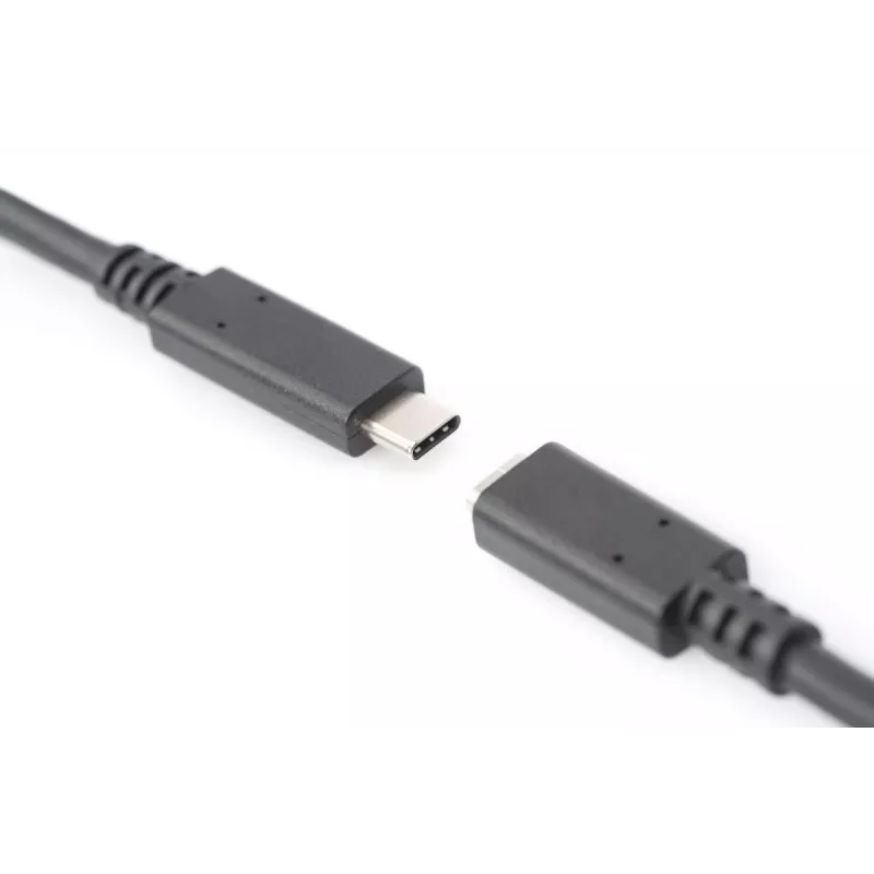 DIGITUS AK-300210-020-S cabo de extensão USB-C, USB 2.0, USB-C macho/fêmea, 3 A, 2 m, preto