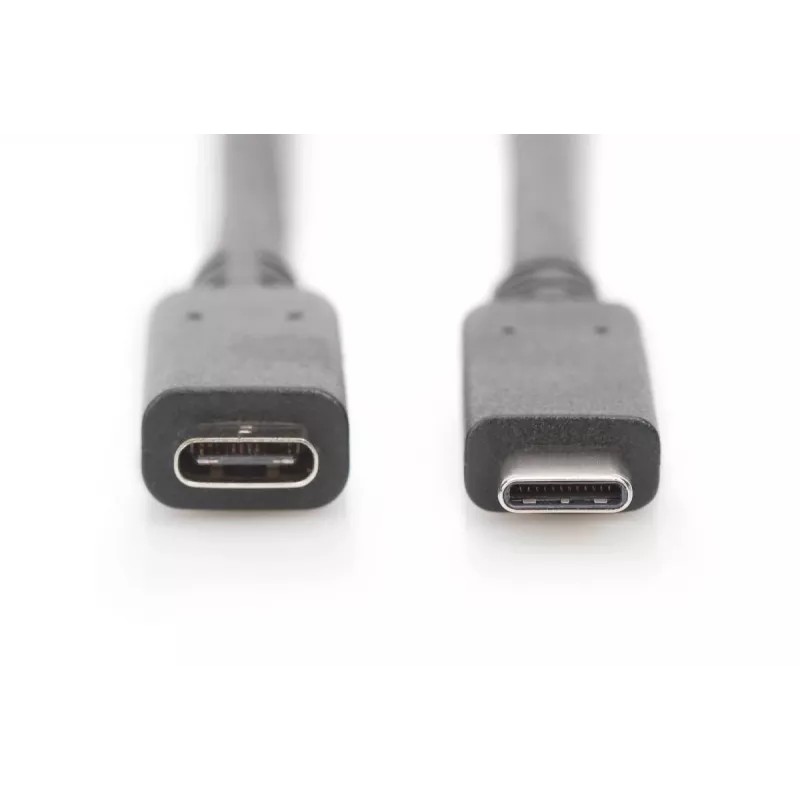 DIGITUS AK-300210-020-S cabo de extensão USB-C, USB 2.0, USB-C macho/fêmea, 3 A, 2 m, preto