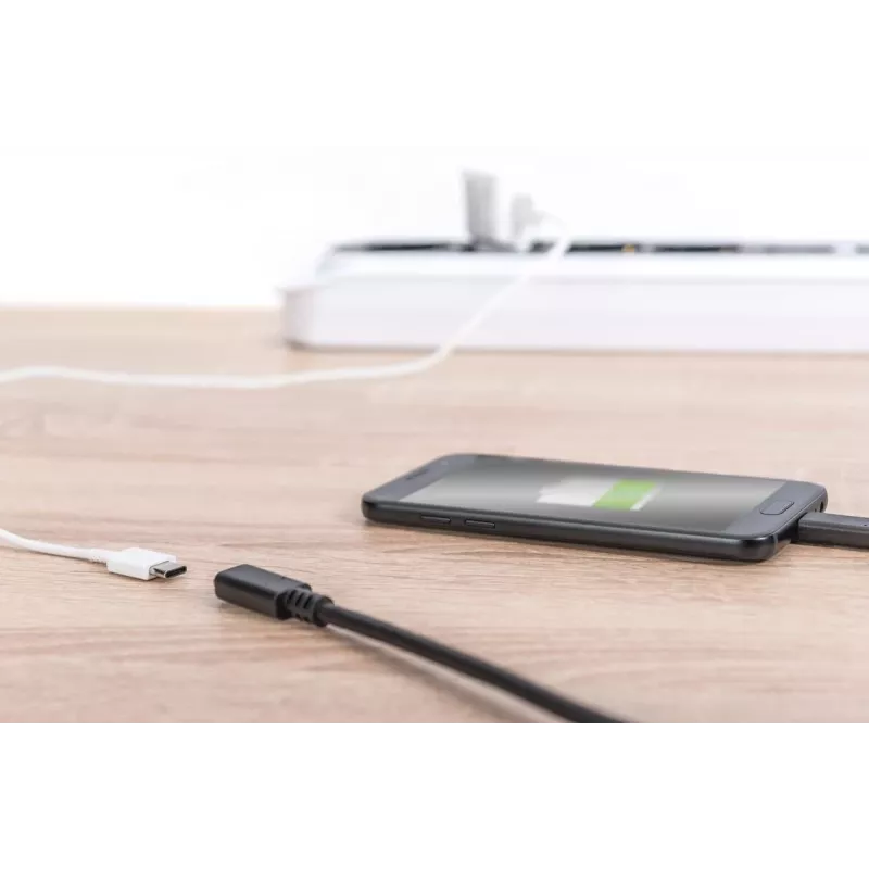 DIGITUS AK-300210-020-S cabo de extensão USB-C, USB 2.0, USB-C macho/fêmea, 3 A, 2 m, preto