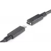 DIGITUS AK-300210-020-S cabo de extensão USB-C, USB 2.0, USB-C macho/fêmea, 3 A, 2 m, preto
