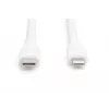Cabo de carregamento em silicone USB DIGITUS USB-C - Lightning USB 2.0 60W - 50cm branco