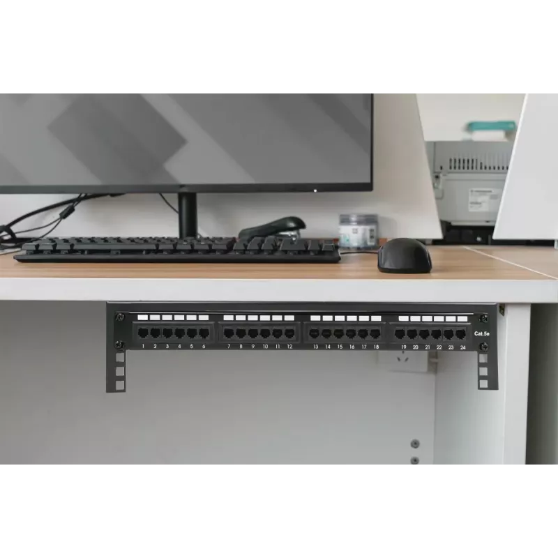 Suporte de montagem em parede Digitus 19 polegadas 4U preto