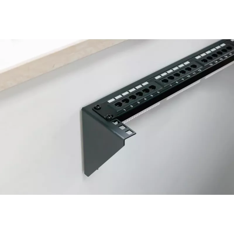Suporte de montagem em parede Digitus 19 polegadas 4U preto