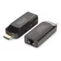 Conjunto extensor Mini HDMI DIGITUS, Full HD 50m CAT6/6A/7, alimentação através de cabo Micro-USB, preto
