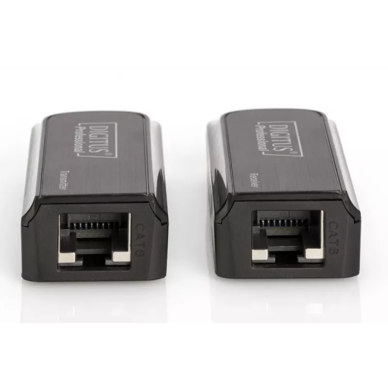 Conjunto extensor Mini HDMI DIGITUS, Full HD 50m CAT6/6A/7, alimentação através de cabo Micro-USB, preto