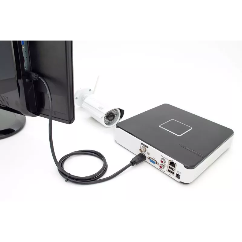 Cabo de ligação HDMI Premium High Speed DIGITUS, Type-A M/M, 5m com Ethernet, Ultra HD 60p preto