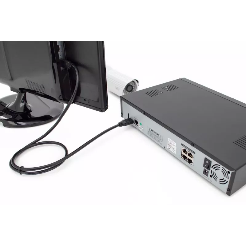 Cabo de ligação HDMI Premium High Speed DIGITUS, Type-A M/M, 5m com Ethernet, Ultra HD 60p preto